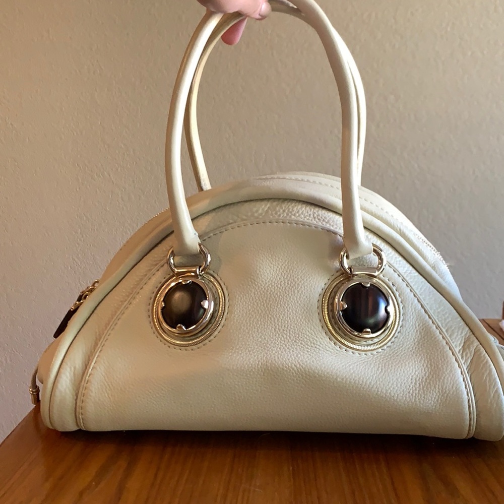 Elie Tahari “Zoe Medium” Cream Bag